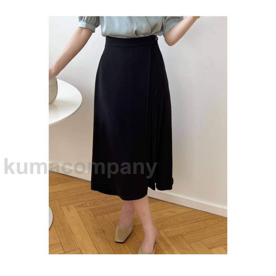 ロングスカート 夏 レディース アシンメトリー プリーツスカート マキシ丈 ラップスカート 大人 女性 スカート オフィス 無地