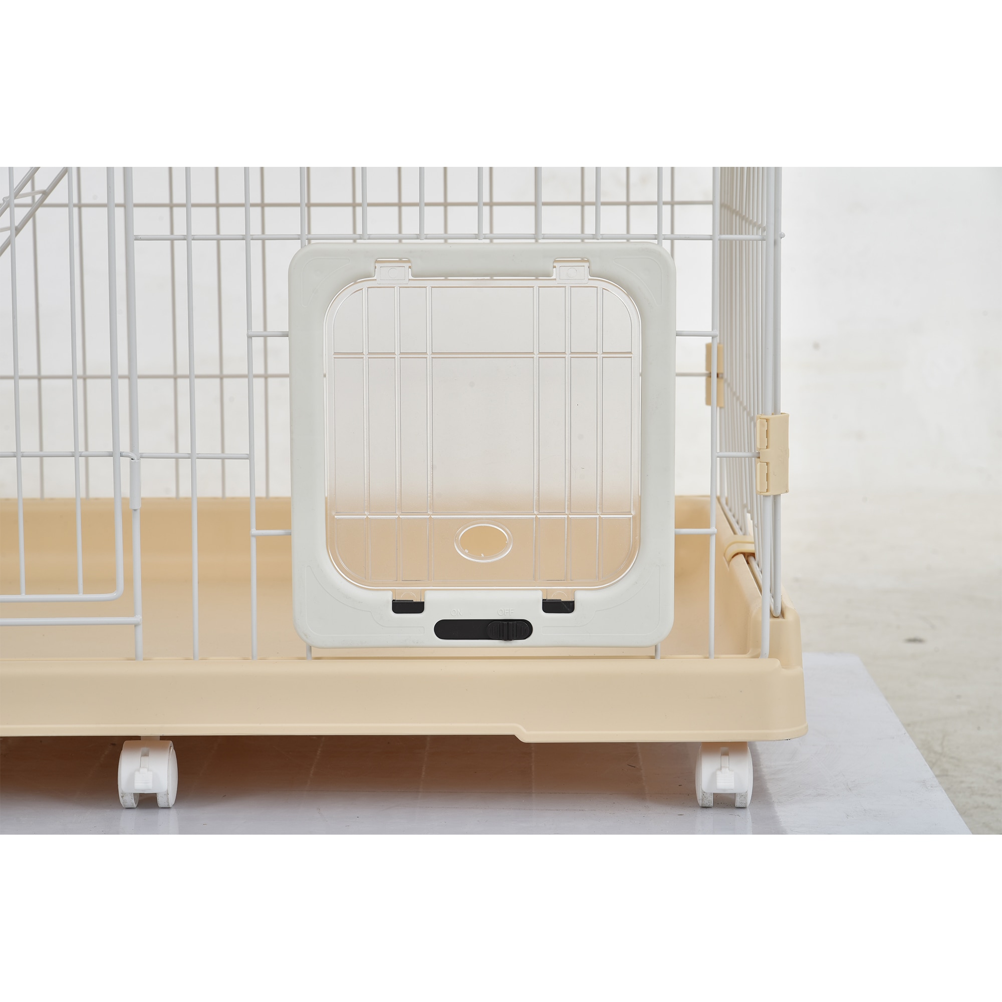 【安心保証】猫 ケージ 収納型 キャットケージ 2段 1段2段可能 キャスター付 キャットハウス 【ベージュ】 【安心保証】猫 ケージ 収納型 キャットケージ 2段 1段2段可能 キャスター付 キャットハウス 【ベージュ】