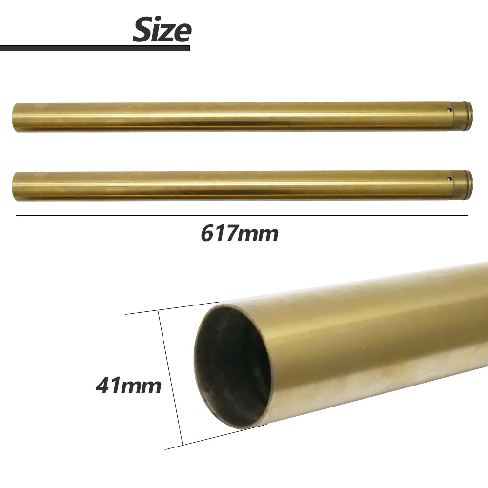 ZRX400 Φ41 615mm インナーチューブ フロントフォーク ゴールド 金 ZRX2 ZR400E 41mm リプロ リプロ品 オーバーホール サスペンション ZRX400 Φ41 615mm インナーチューブ フロントフォーク ゴールド 金 ZRX2 ZR400E 41mm リプロ リプロ品 オーバーホール サスペンション