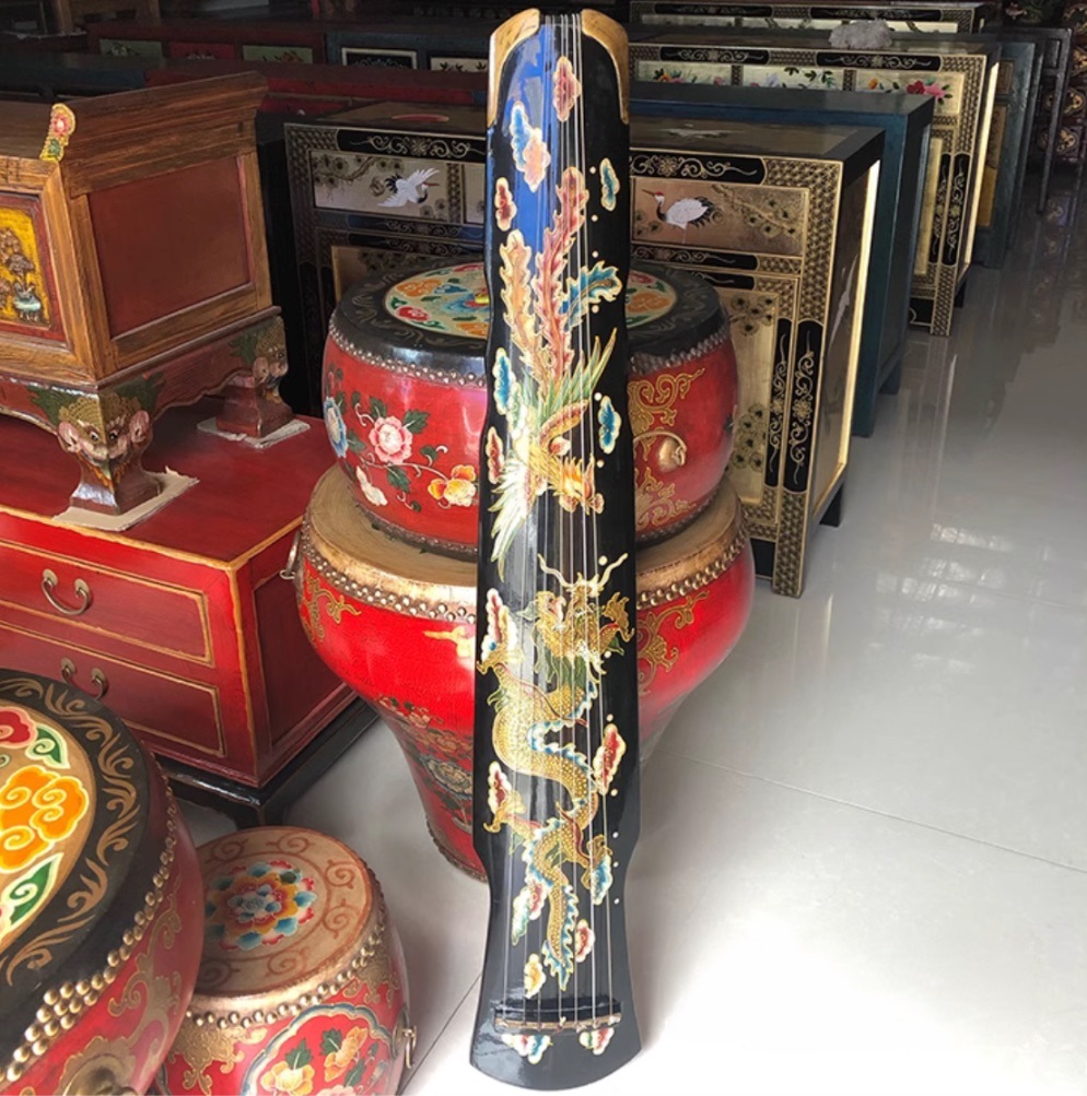 古琴 中国絵画 伏羲 7弦弦楽器 古琴 中国絵画 伏羲 7弦弦楽器