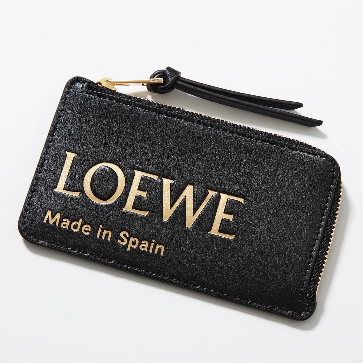 LOEWE ロエベ フラグメントケース CLE0Z40X01 レディース レザー コインケース カードケース パスケース エンボスロゴ 1100/BLACK