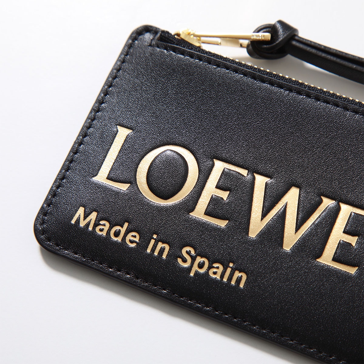 LOEWE ロエベ フラグメントケース CLE0Z40X01 レディース レザー コインケース カードケース パスケース エンボスロゴ 1100/BLACK