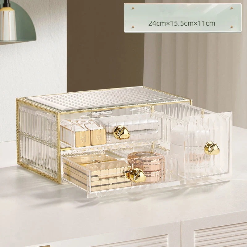大容量メイクアップオーガナイザーボックス,アクリル化粧ジュエリー,口紅,ブラシ収納ホルダー,スキンケア,イヤリング,時計,家庭用ラック