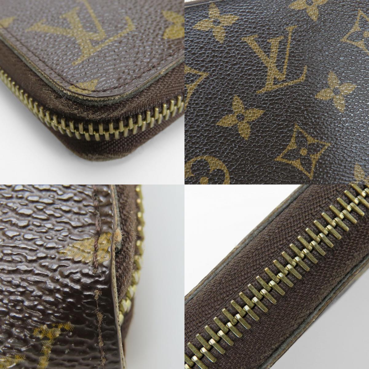 中古 長財布 ジッピーウォレット M60017 モノグラム ブラウン ゴールド金具 普段使い 小物 ラウンドファスナー レディース 女性