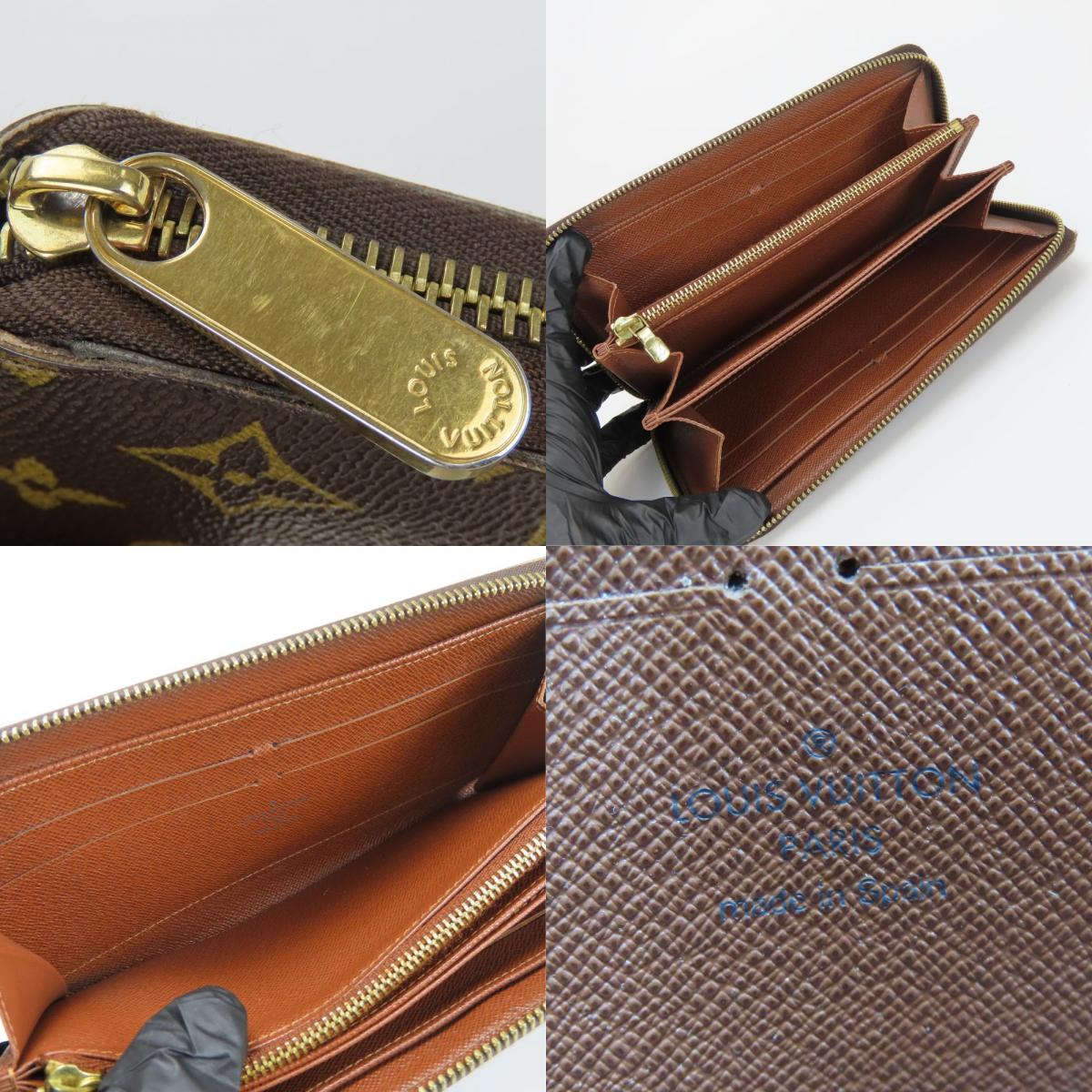 中古 長財布 ジッピーウォレット M60017 モノグラム ブラウン ゴールド金具 普段使い 小物 ラウンドファスナー レディース 女性