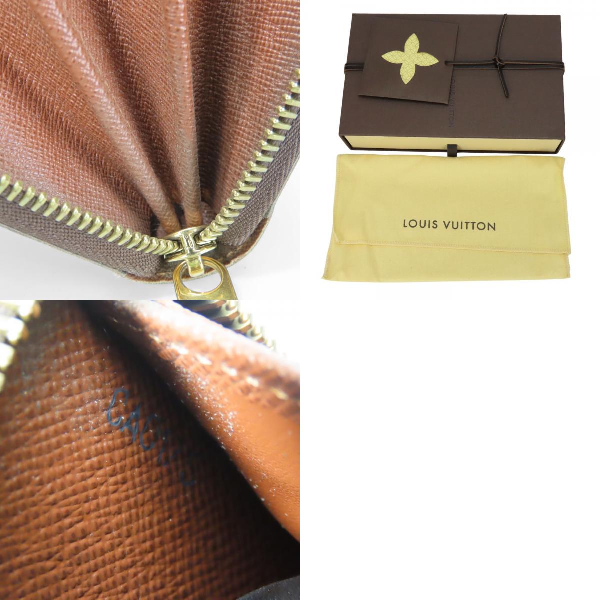 中古 長財布 ジッピーウォレット M60017 モノグラム ブラウン ゴールド金具 普段使い 小物 ラウンドファスナー レディース 女性