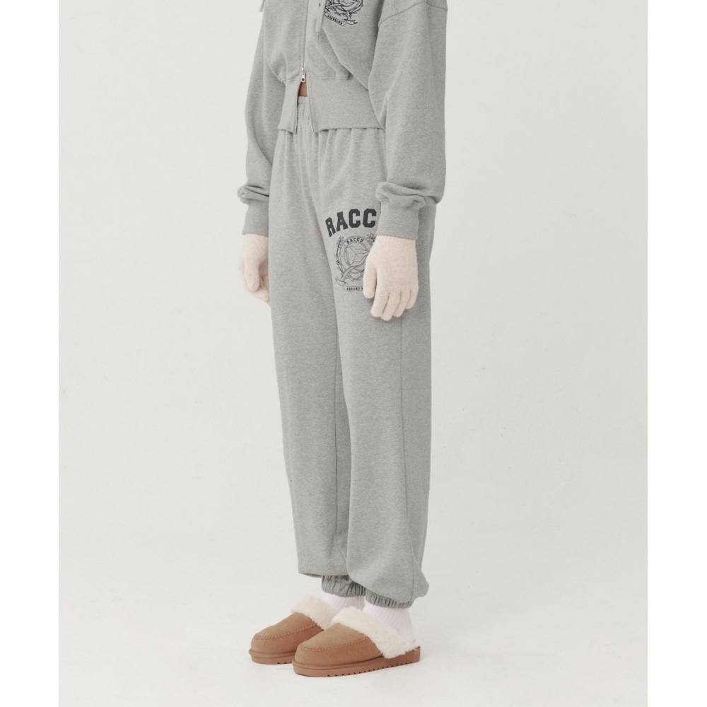 TAKEASYウーマンズ月桂樹ジョーガーパンツ（メランジグレー）