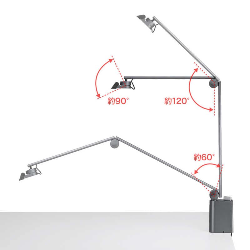 サンワサプライ　クランプ固定式LEDデスクライト　LED-DESK2GM