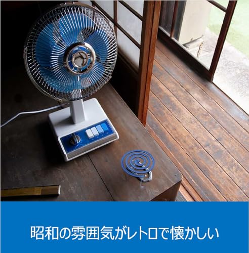 コイズミ 扇風機 ミニ 風量3段階 首振り オフタイマー付き 昭和 レトロ ブルー KLF-2035/A