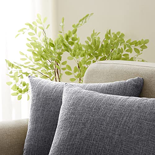 CUTEWIND 座布団カバー 55x59cm 5枚セット ざぶとんかばー おしゃれ 銘仙判 北欧 リネン風 シンプル 和室 クッションカバー グレー