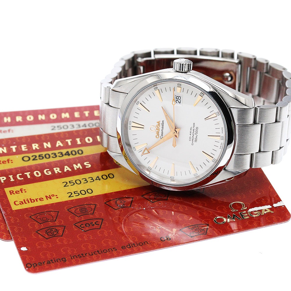 オメガ OMEGA 2503.34 シーマスター アクアテラ コーアクシャル デイト 自動巻き メンズ 良品 保証書付き_898802【中古】 オメガ OMEGA 2503.34 シーマスター アクアテラ コーアクシャル デイト 自動巻き メンズ 良品 保証書付き_898802【中古】