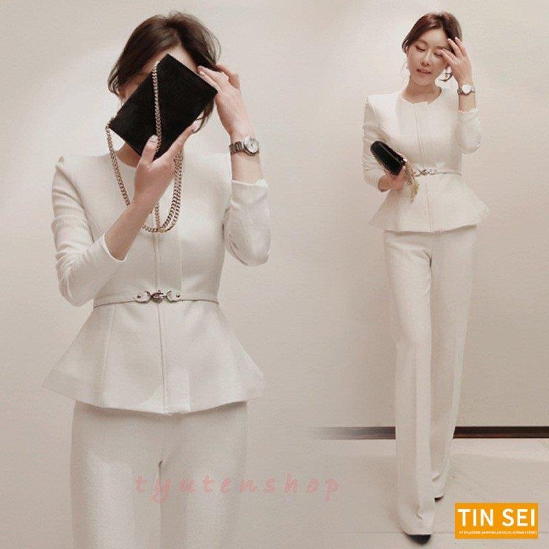 パンツスーツ レディース ビジネスフォーマルスーツ黒 韓国風テーラードジャケット スーツ 白セレモニースーツ 制服入園式 入学式 卒業式 通勤 OL 発表会