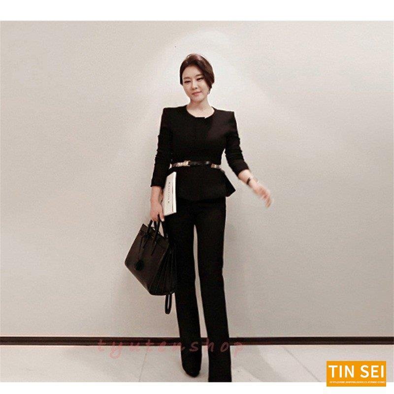 パンツスーツ レディース ビジネスフォーマルスーツ黒 韓国風テーラードジャケット スーツ 白セレモニースーツ 制服入園式 入学式 卒業式 通勤 OL 発表会