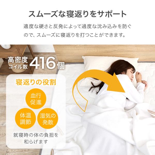 ボンネルコイルマットレス セミダブルサイズ 圧縮ロール梱包 清潔 コンパクト ボンネルコイルマットレス セミダブルサイズ 圧縮ロール梱包 清潔 コンパクト