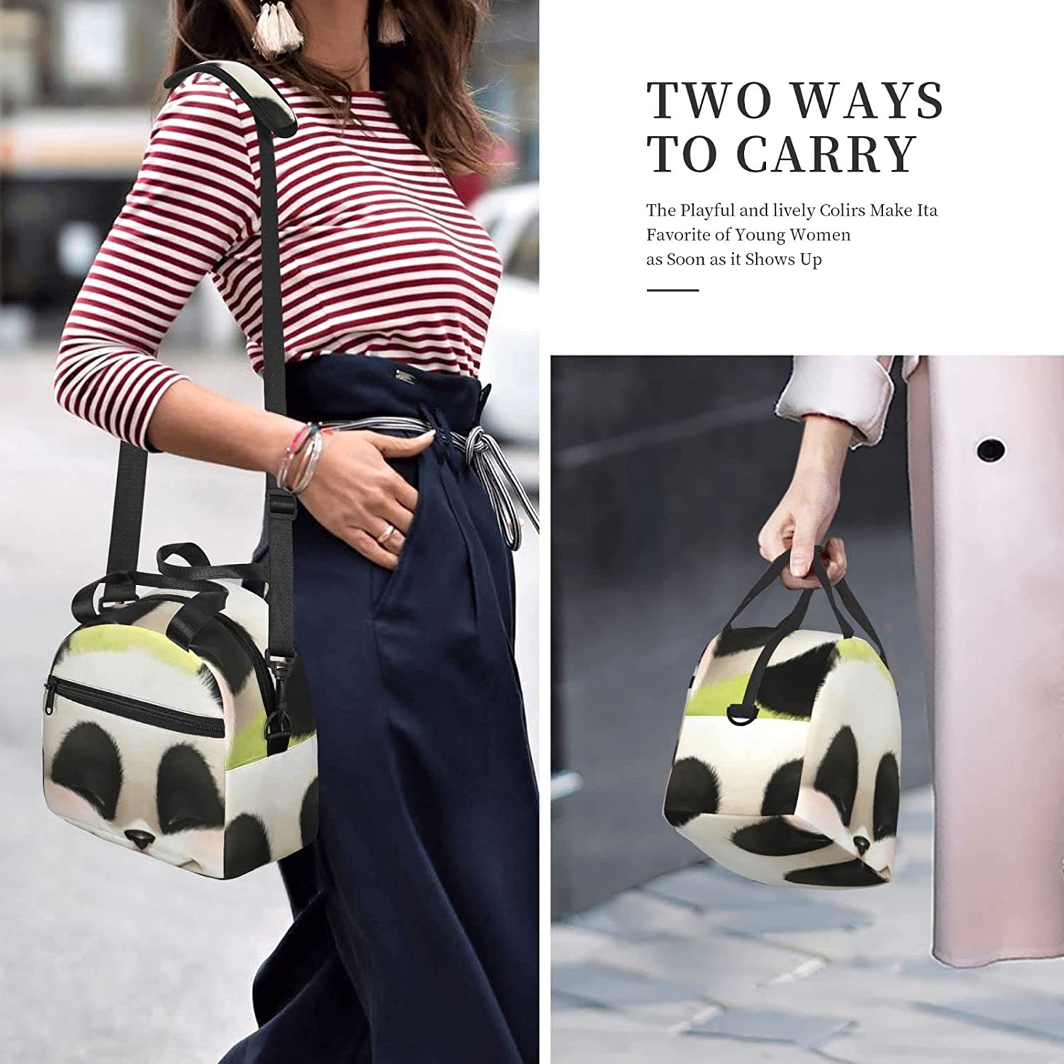 女性男性用断熱ランチバッグかわいいパンダランチボックス学校の仕事場用の漏れ防止ランチクーラーピクニッ 母の日-0009455 女性男性用断熱ランチバッグかわいいパンダランチボックス学校の仕事場用の漏れ防止ランチクーラーピクニッ 母の日-0009455