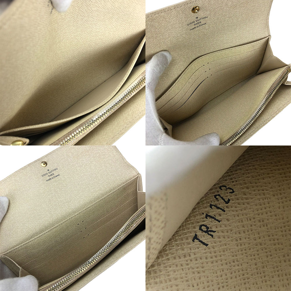 ルイヴィトン　ダミエ　アズール　ポルトフォイユサラ　長財布　N61735 LV๑ルイヴィトン*二つ折り長財布✧ダミエアズール๑