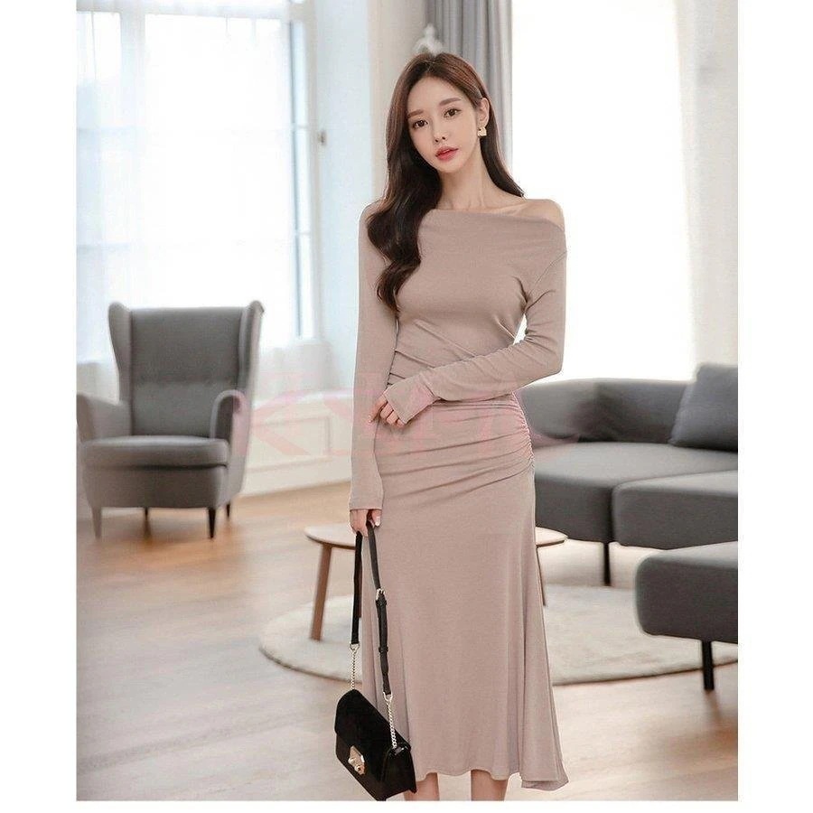 【急速出荷】ワンピースレディース40キレイめマキシワンピース春作長袖ワンピースタイトスカートストレッチオシャ韓国風大人可愛い上品3050 【急速出荷】ワンピースレディース40キレイめマキシワンピース春作長袖ワンピースタイトスカートストレッチオシャ韓国風大人可愛い上品3050