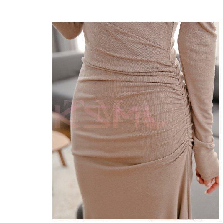 【急速出荷】ワンピースレディース40キレイめマキシワンピース春作長袖ワンピースタイトスカートストレッチオシャ韓国風大人可愛い上品3050 【急速出荷】ワンピースレディース40キレイめマキシワンピース春作長袖ワンピースタイトスカートストレッチオシャ韓国風大人可愛い上品3050