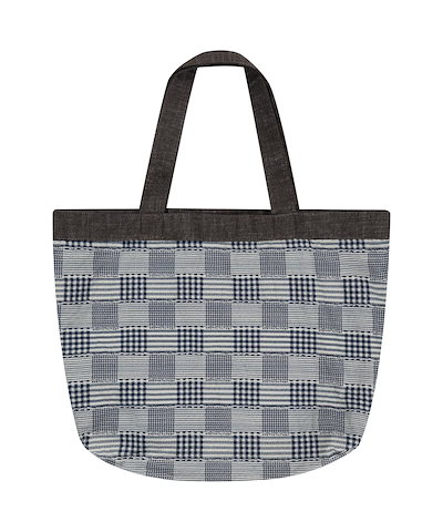 [COYSEIO] REVERSIBLE CHECK DENIM BAG /追跡付 REVERSIBLE CHECK DENIM BAG BROWN - coyseio