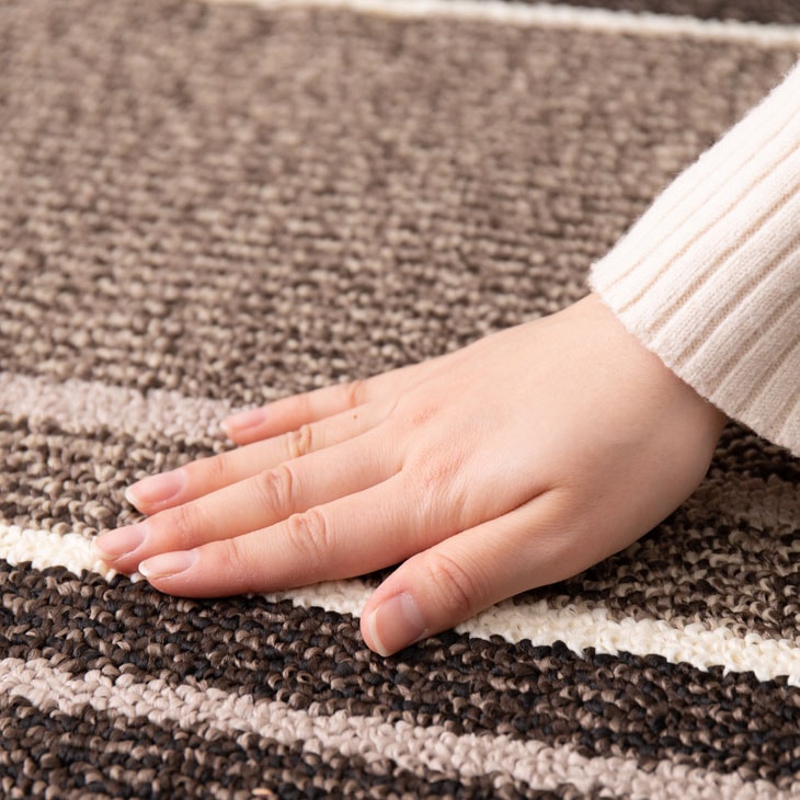 撥水ダイニングラグ 240×330cm ストライプ柄 撥水加工 防汚加工 抗菌・防ダニ加工 ラグ カーペット ラグマット ラグカーペット おしゃれ ダイニング リビング 日本製