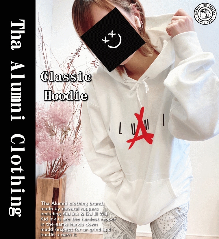 【在庫処分】 Classic Hoodie WHITE 女性にもオススメモデル