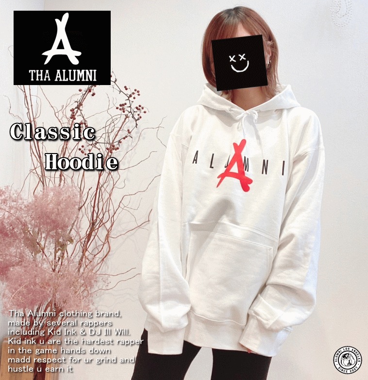 【在庫処分】 Classic Hoodie WHITE 女性にもオススメモデル