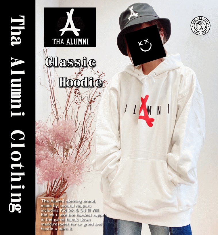 【在庫処分】 Classic Hoodie WHITE 女性にもオススメモデル