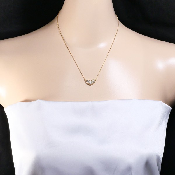 K14PG ネックレス ダイヤ 0.50 ジュエリー 中古