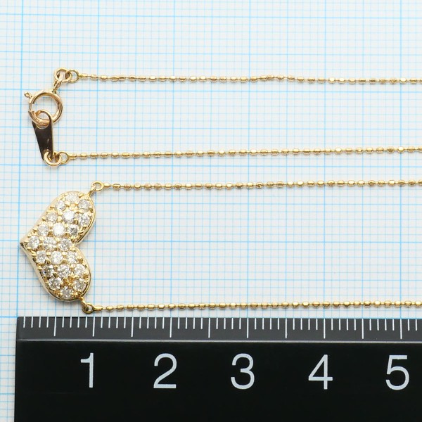 K14PG ネックレス ダイヤ 0.50 ジュエリー 中古