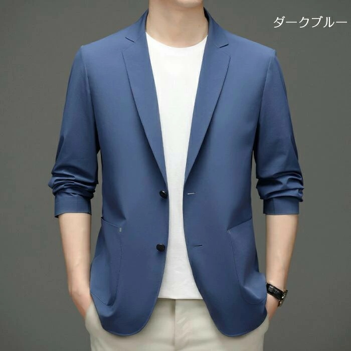 【短纳期】メンズ耐シワ性極薄アイスシルクスーツジャケットブレザー メンズ ブレザー スーツジャケットメンズ カジュアル アイスシルクスーツジャケット ゴルフウェア ブレザーメンズ 大きいサイズ メン 【短纳期】メンズ耐シワ性極薄アイスシルクスーツジャケットブレザー メンズ ブレザー スーツジャケットメンズ カジュアル アイスシルクスーツジャケット ゴルフウェア ブレザーメンズ 大きいサイズ メン