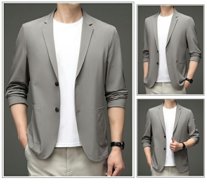 【短纳期】メンズ耐シワ性極薄アイスシルクスーツジャケットブレザー メンズ ブレザー スーツジャケットメンズ カジュアル アイスシルクスーツジャケット ゴルフウェア ブレザーメンズ 大きいサイズ メン 【短纳期】メンズ耐シワ性極薄アイスシルクスーツジャケットブレザー メンズ ブレザー スーツジャケットメンズ カジュアル アイスシルクスーツジャケット ゴルフウェア ブレザーメンズ 大きいサイズ メン
