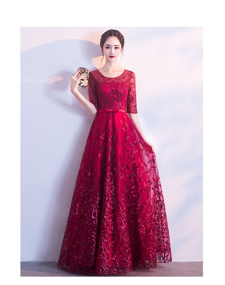 パーティードレス ロングドレス イブニングドレス Vネック 成人式 忘年会 結婚式 フォーマル Aライン 肩出し 五分袖 花柄 レース 大きいサイズ ハイウエスト-138 パーティードレス ロングドレス イブニングドレス Vネック 成人式 忘年会 結婚式 フォーマル Aライン 肩出し 五分袖 花柄 レース 大きいサイズ ハイウエスト-138