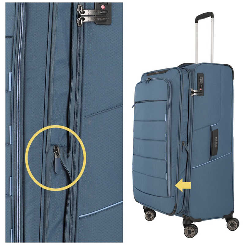 TRAVELITE ソフトキャリーバッグ Skaii ファスナータイプ 宿泊 目安:1週間以上 91(98)L 【TSAロック搭載】 パノラマブルー 592249-25 TRAVELITE ソフトキャリーバッグ Skaii ファスナータイプ 宿泊 目安:1週間以上 91(98)L 【TSAロック搭載】 パノラマブルー 592249-25