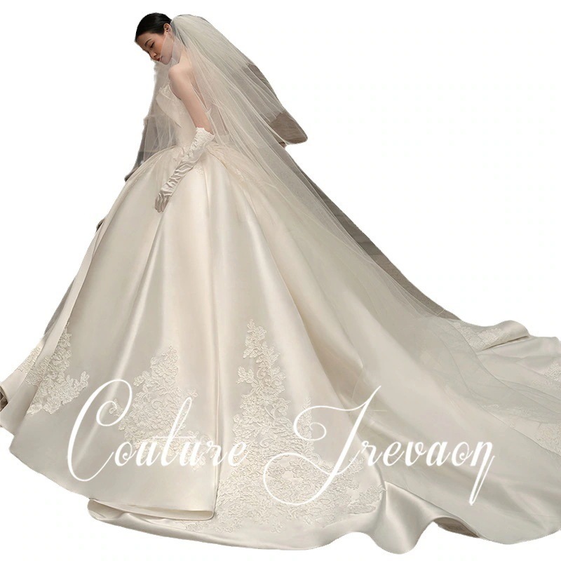 ホワイト 上品な拔け感 高級感 結婚式ドレス 気質花嫁ロングドレス フィッシュテール パ一ティ一ドレスホワイト ドレス ホワイト 上品な拔け感 高級感 結婚式ドレス 気質花嫁ロングドレス フィッシュテール パ一ティ一ドレスホワイト ドレス