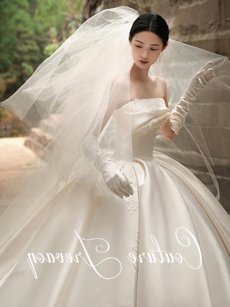 ホワイト 上品な拔け感 高級感 結婚式ドレス 気質花嫁ロングドレス フィッシュテール パ一ティ一ドレスホワイト ドレス ホワイト 上品な拔け感 高級感 結婚式ドレス 気質花嫁ロングドレス フィッシュテール パ一ティ一ドレスホワイト ドレス