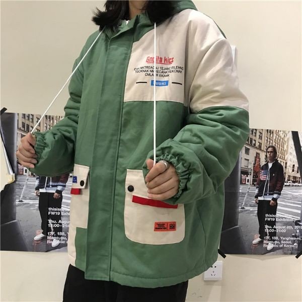 ブルゾン ジャンパー コート レディース 内ボア フード付き オーバーシルエット 配色 ストリート系 mdprevattcaulkingandwaterproofing.com
