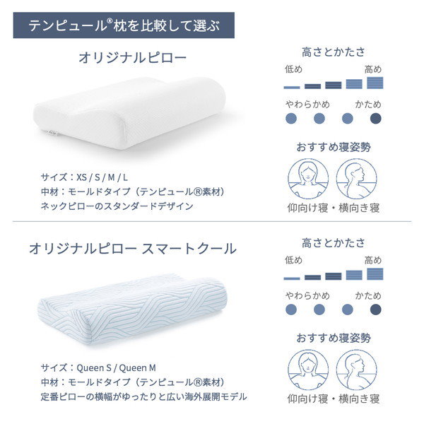 新品 TEMPUR COMFORT PILLOW グレー 24時間以内発送
