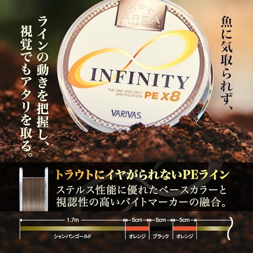VARIVAS(バリバス) スーパートラウトエリア インフィニティPE X8 75M 0.2号 VARIVAS(バリバス) スーパートラウトエリア インフィニティPE X8 75M 0.2号