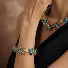 IcareU ヴィンテージチャームビーズブレスレット女性のためのフラワーパール手作りアンティークゴールドカラーリーフ高級品質デザイナー 2025 IcareU ヴィンテージチャームビーズブレスレット女性のためのフラワーパール手作りアンティークゴールドカラーリーフ高級品質デザイナー 2025