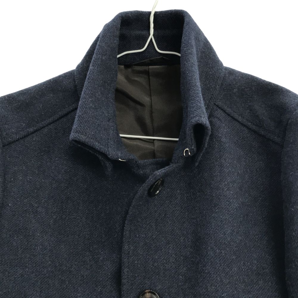 長袖 ウールコート 4 ネイビー メンズ 長袖 ウールコート 4 ネイビー メンズ