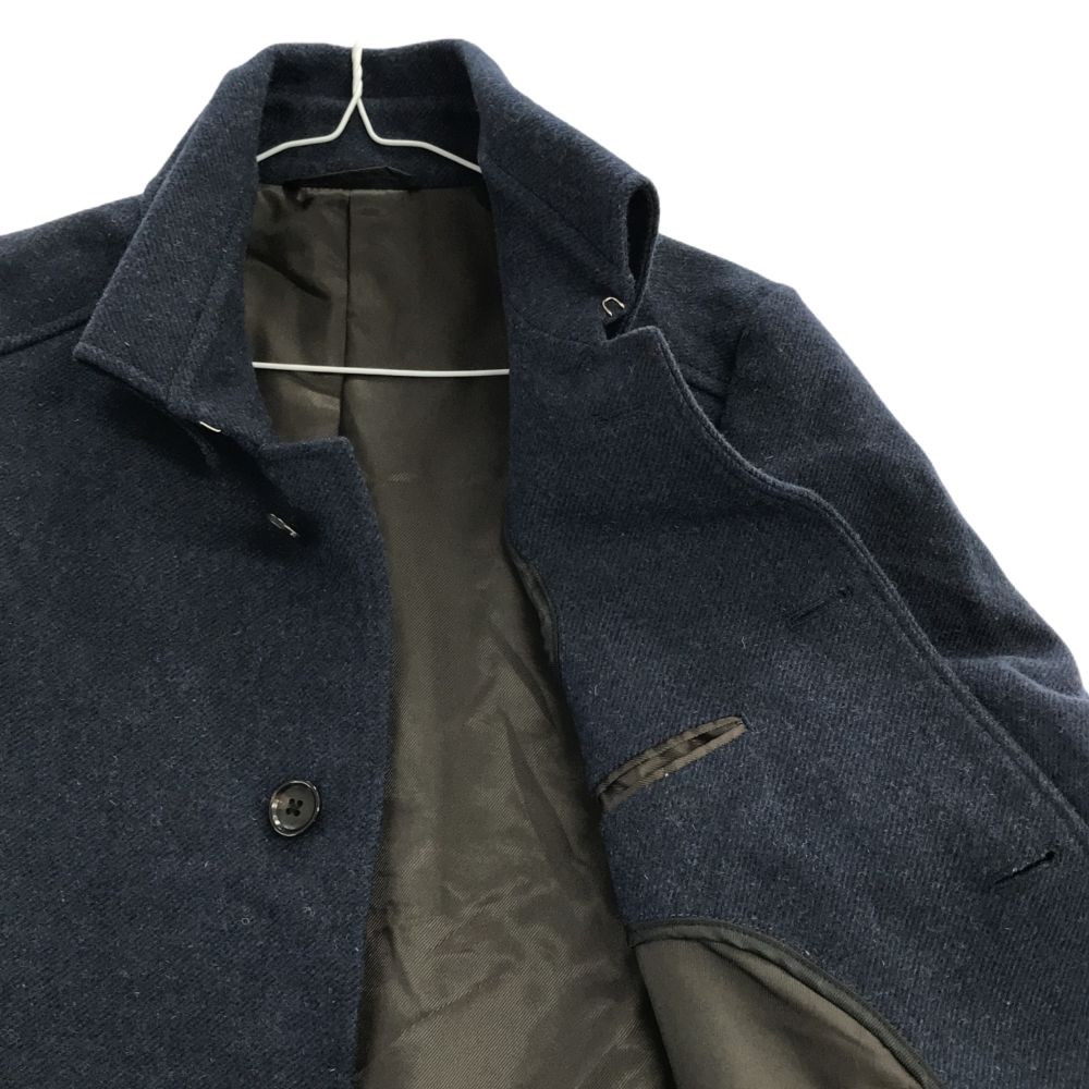長袖 ウールコート 4 ネイビー メンズ 長袖 ウールコート 4 ネイビー メンズ