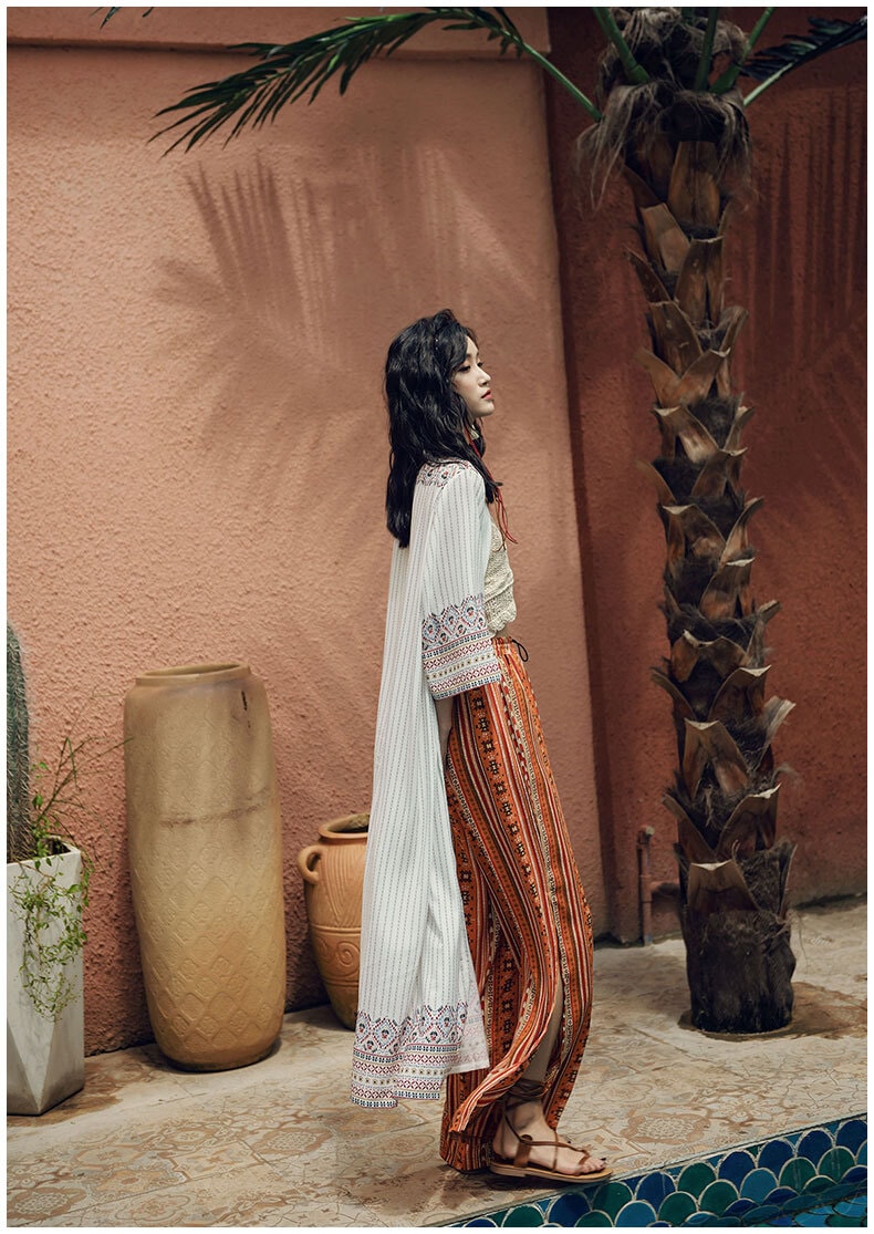 レディース アウター カーディガン コート ロング丈 長袖 フレアスリーブ 透け感 シースルー