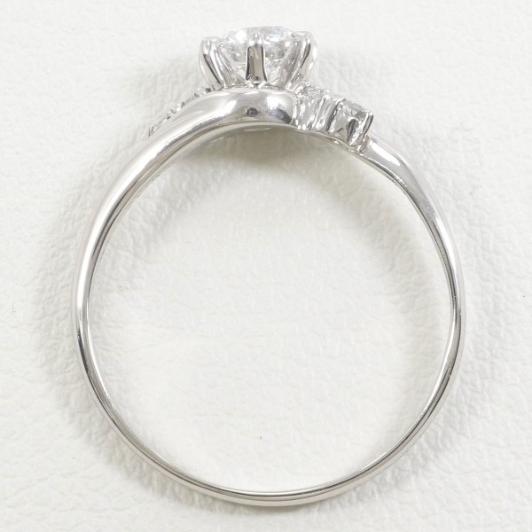 PT950 リング 12.5号 ダイヤ 0.406 VVS2 0.088 サファイア 鑑定書 中古 PT950 リング 12.5号 ダイヤ 0.406 VVS2 0.088 サファイア 鑑定書 中古