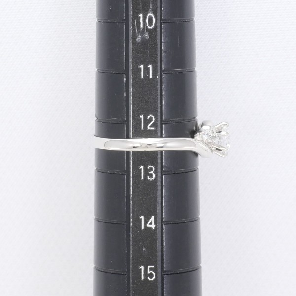 PT950 リング 12.5号 ダイヤ 0.406 VVS2 0.088 サファイア 鑑定書 中古 PT950 リング 12.5号 ダイヤ 0.406 VVS2 0.088 サファイア 鑑定書 中古