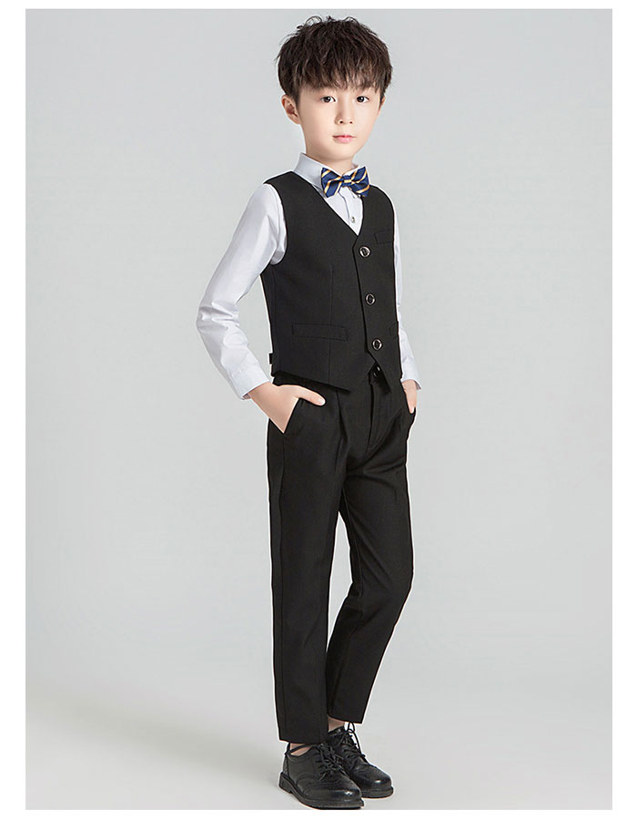 ジャケットパンツベストネクタイの4点セットブラックネイビーキッズベビーマタニティキッズファッション