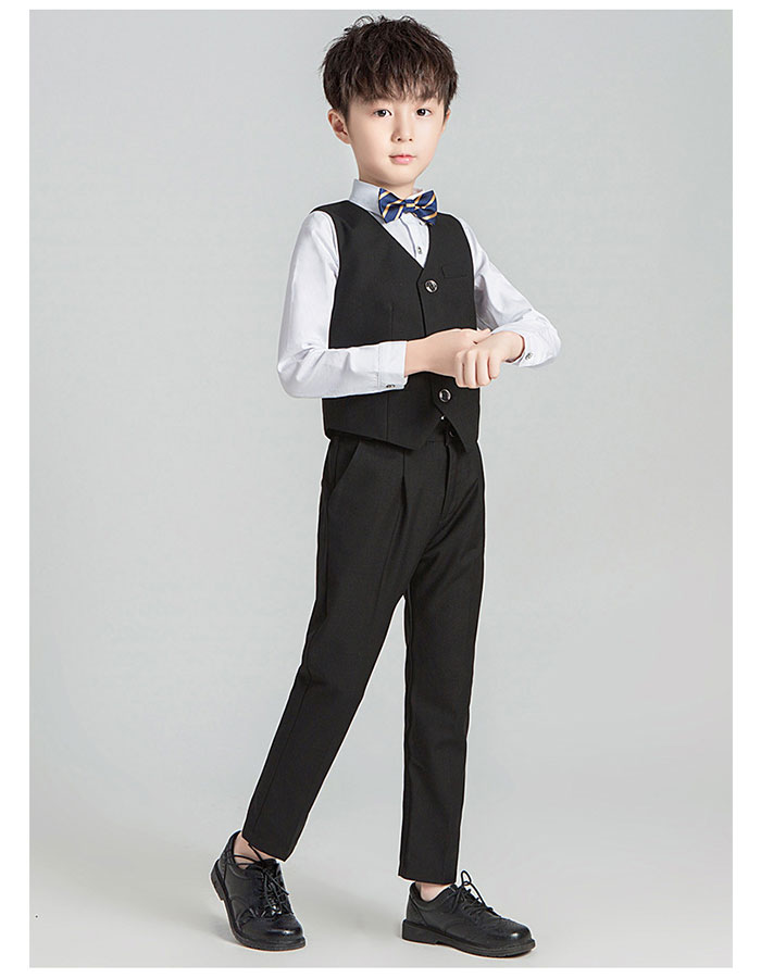 ジャケットパンツベストネクタイの4点セットブラックネイビーキッズベビーマタニティキッズファッション