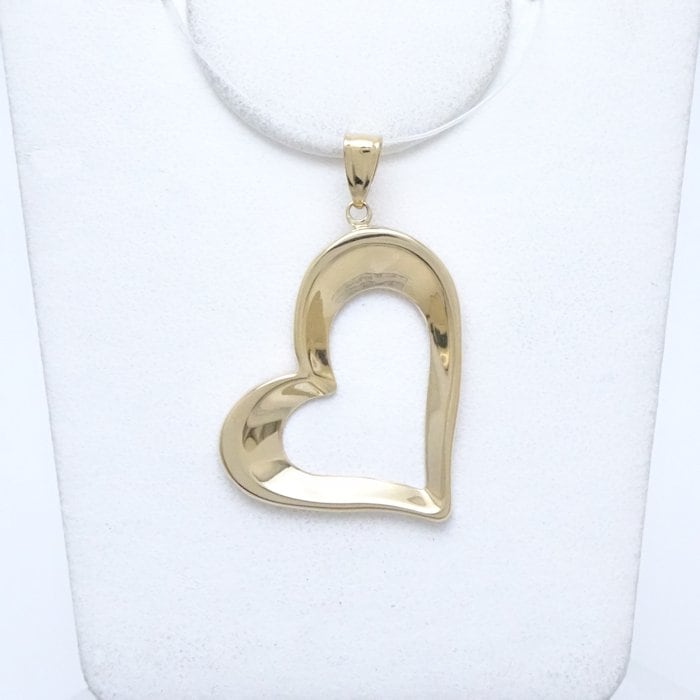 オープンハート ペンダントトップ K18YG イエローゴールド /79049【中古】 オープンハート ペンダントトップ K18YG イエローゴールド /79049【中古】