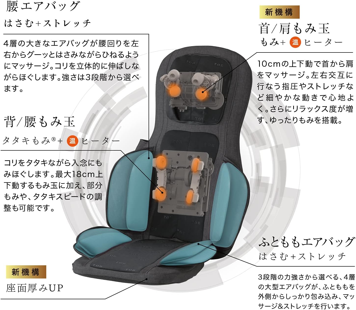アテックス ルルド ATEX トール マッサージシート タタキもみ DMA ダークグレー AX-HPT221dg