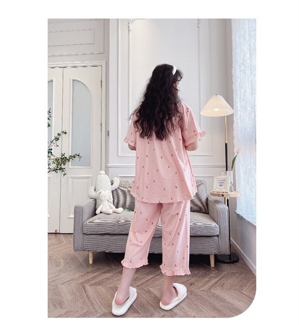 大きいサイズ パジャマ レディース 綿100％ ダブルガーゼ ぽっちゃり 前開き 半袖 ガーゼ 春 夏 上下セット 大人用 ルームウェア ピンク グリーン コットン 可愛い かわいい マタニティ 入