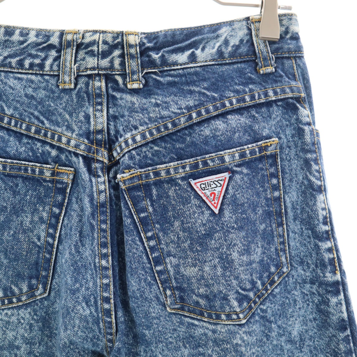 90s georges marciano USA製 オールド ケミカルウォッシュ テーパードデニムパンツ w30 ジーンズ レディース 古着